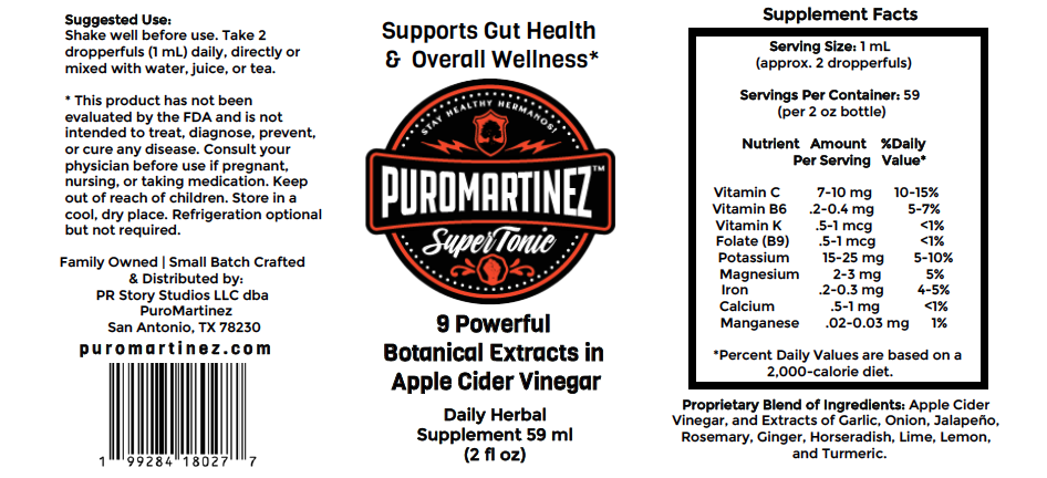 PUROMARTINEZ SUPERTONIC (2 fl oz) Daily Herbal Supplement